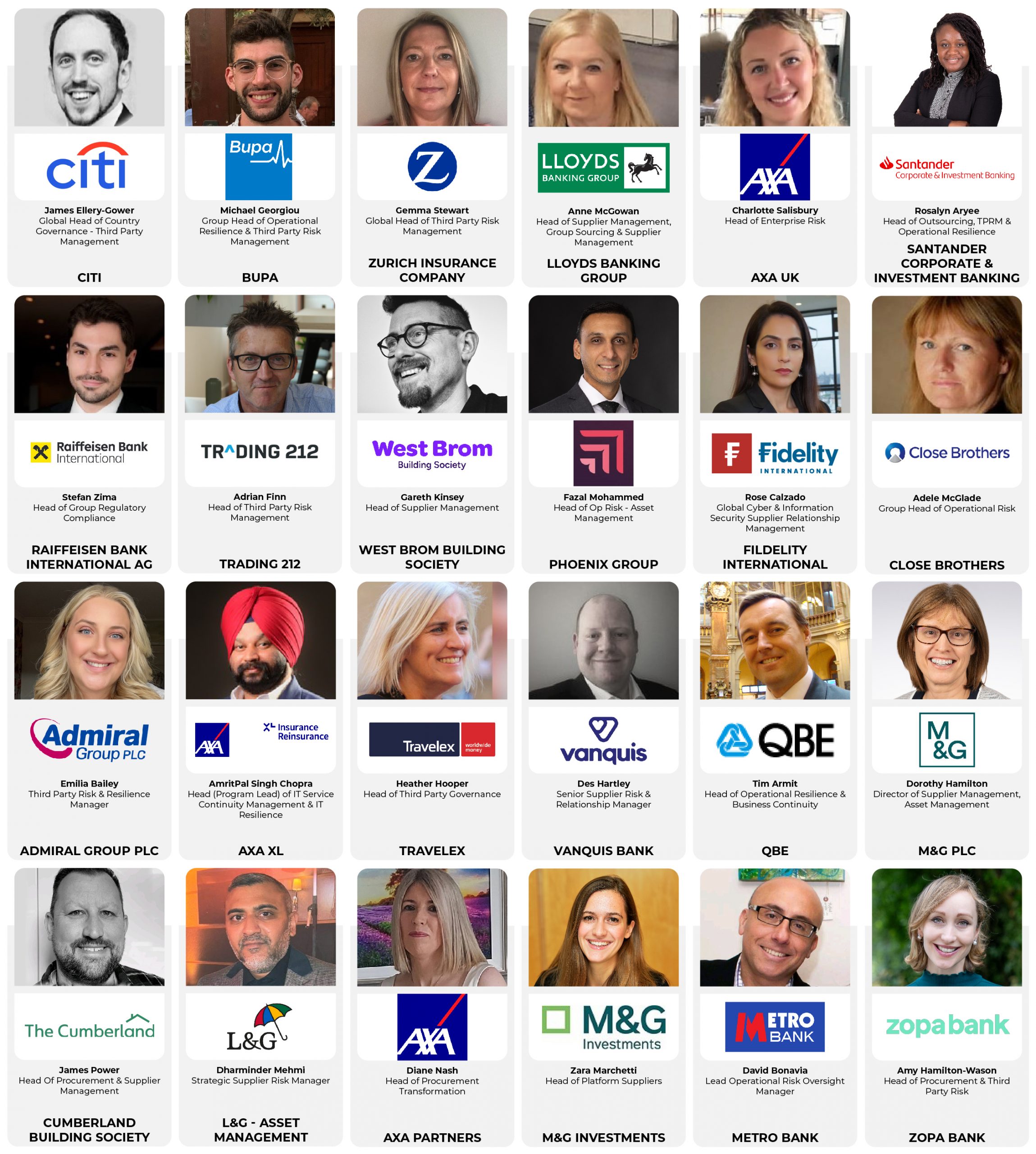 Conference speakers tile